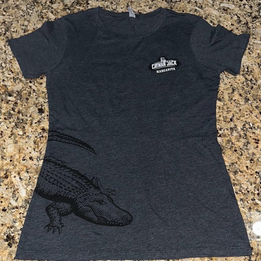 Alligator Charcoal Gray tee, Cayman Jack Margaritas